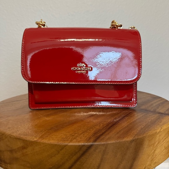 Coach Glossy Red Shoulder Bag - Picture 2 of 7